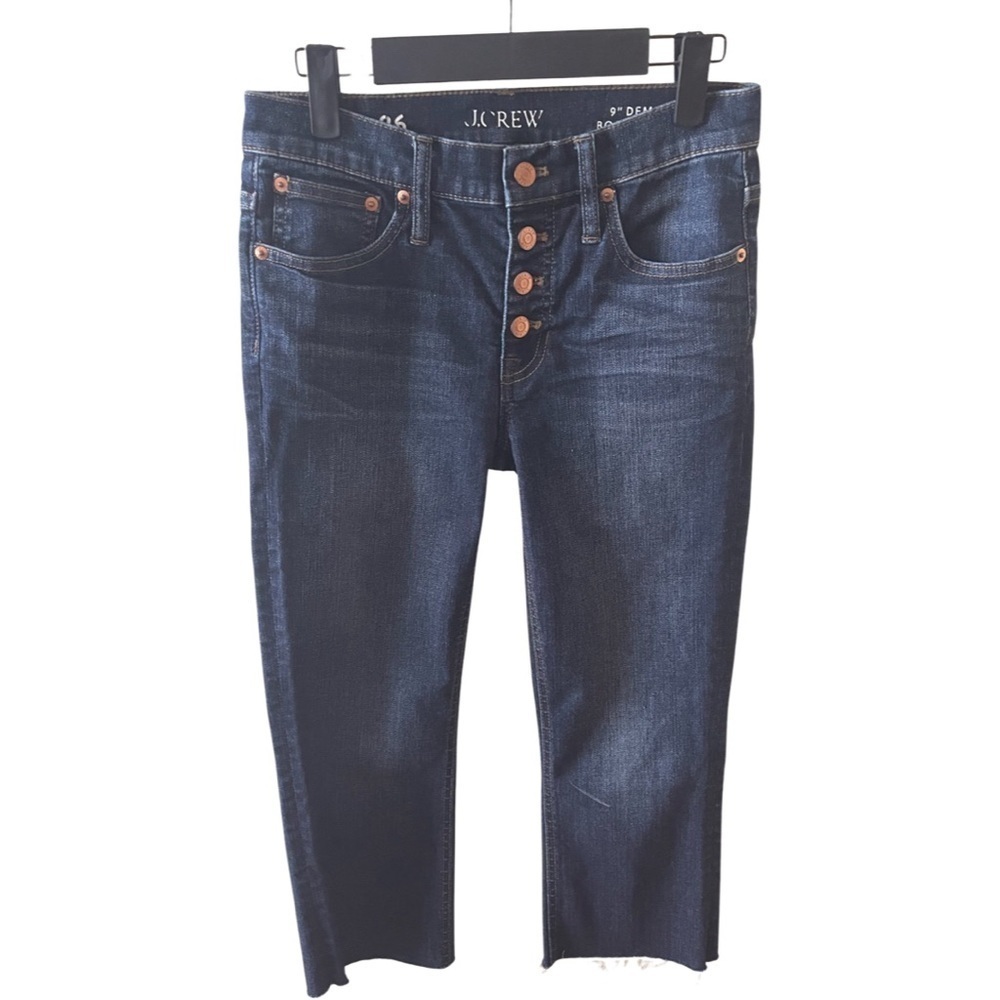 J. Crew 9” Demi Boot Cut Button Fly Jeans Size 26